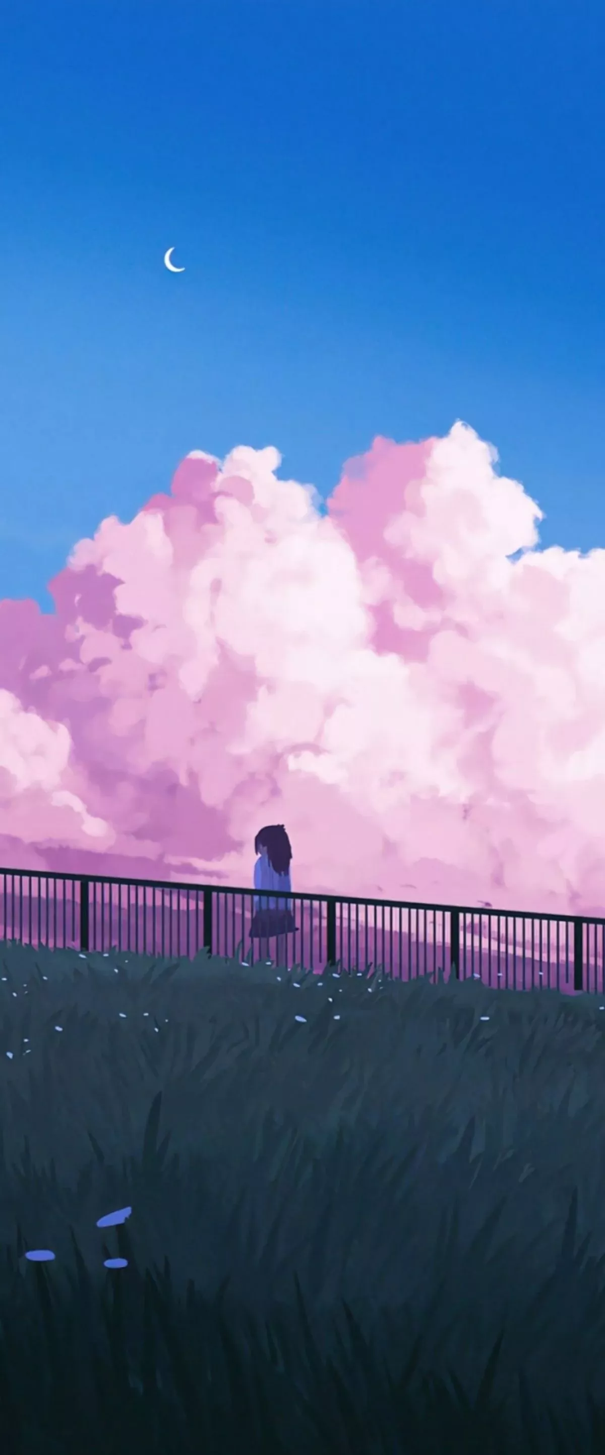 Anime Girl Cloud Crescent