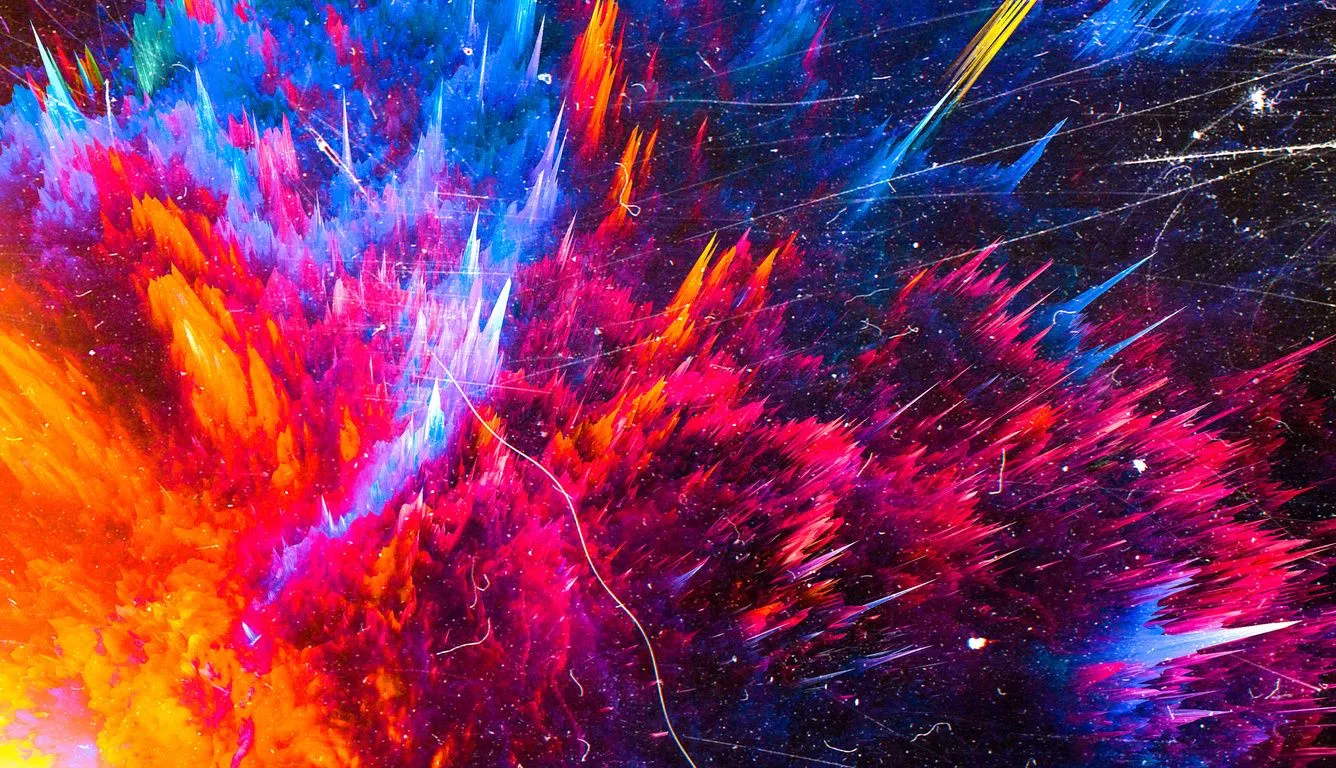 Color Splash Mountains Abstract 4k - /s