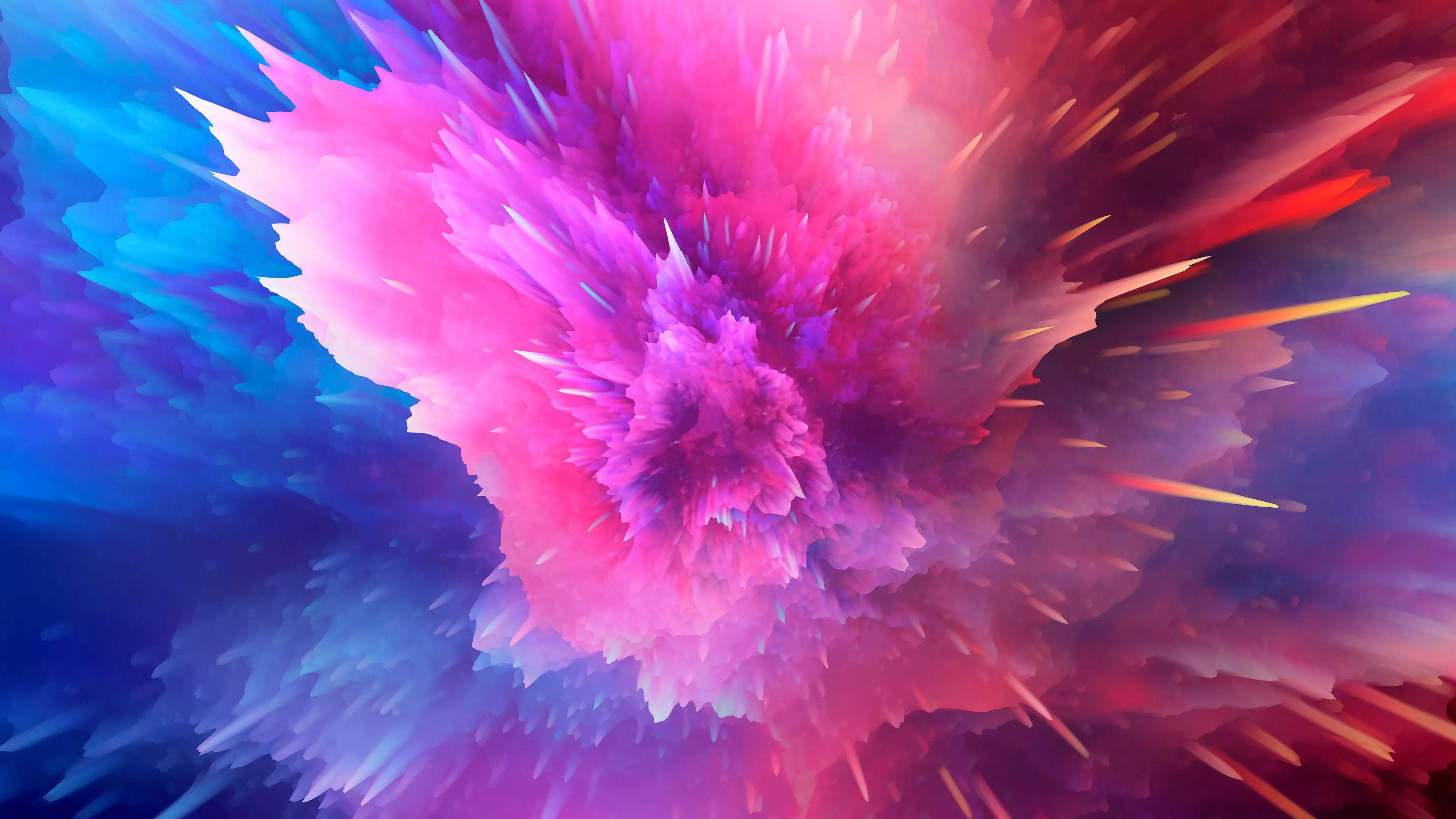 Blue And Pink Color Splash 4K HD