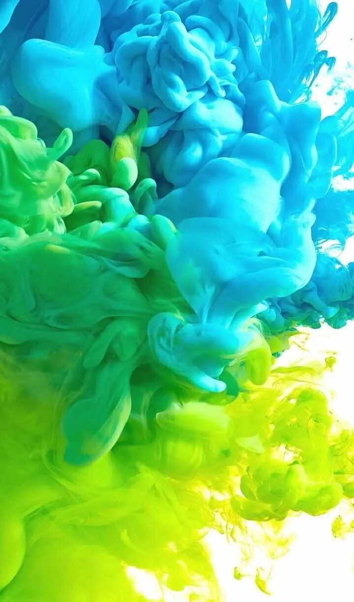 Blue and Green Color Splash Wallpaper