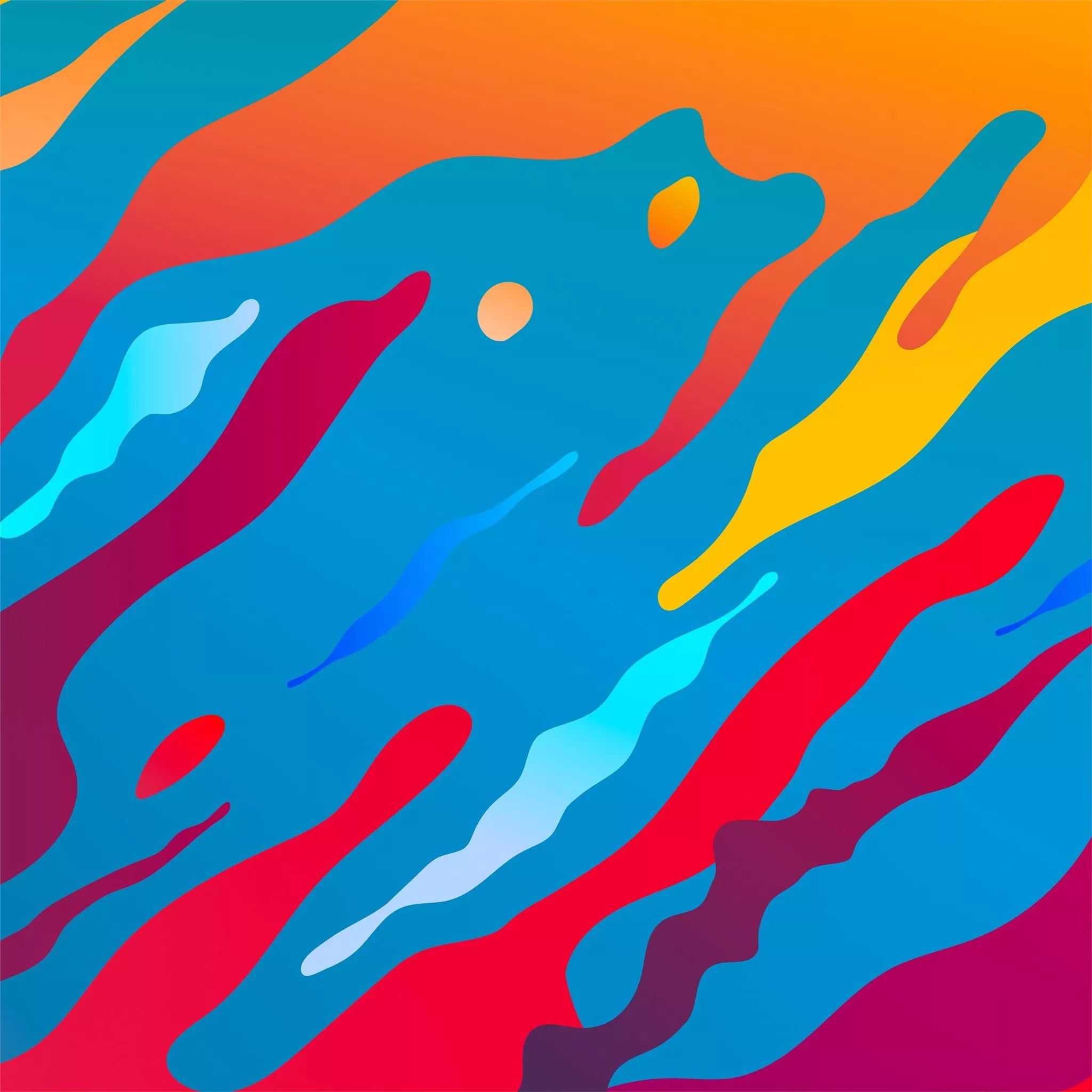 colors splash abstract 8k iPad