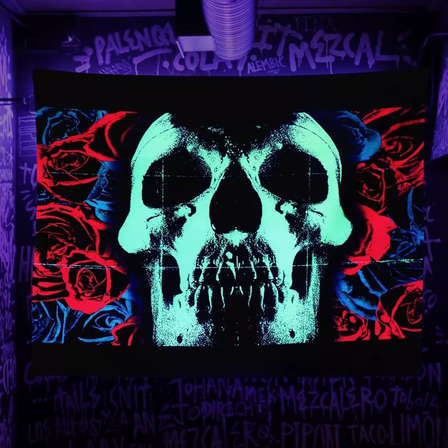 ETSKOM Band Album Cover Tapestry Skull