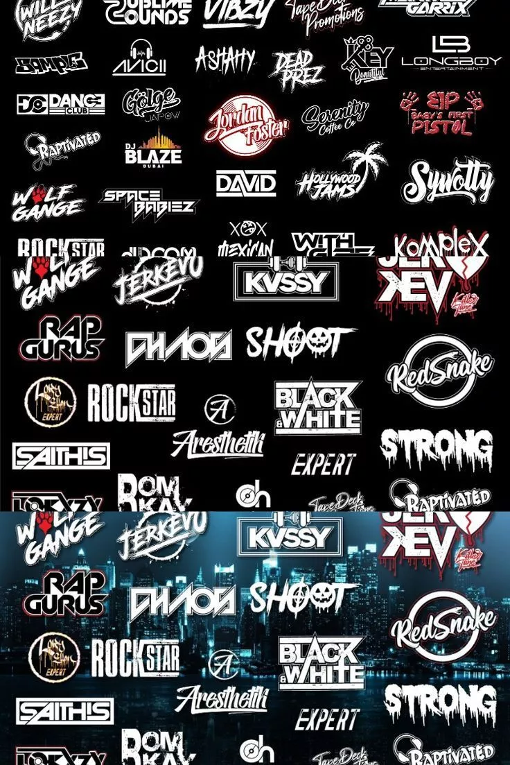 logo rap rock, dj metal band hip hop
