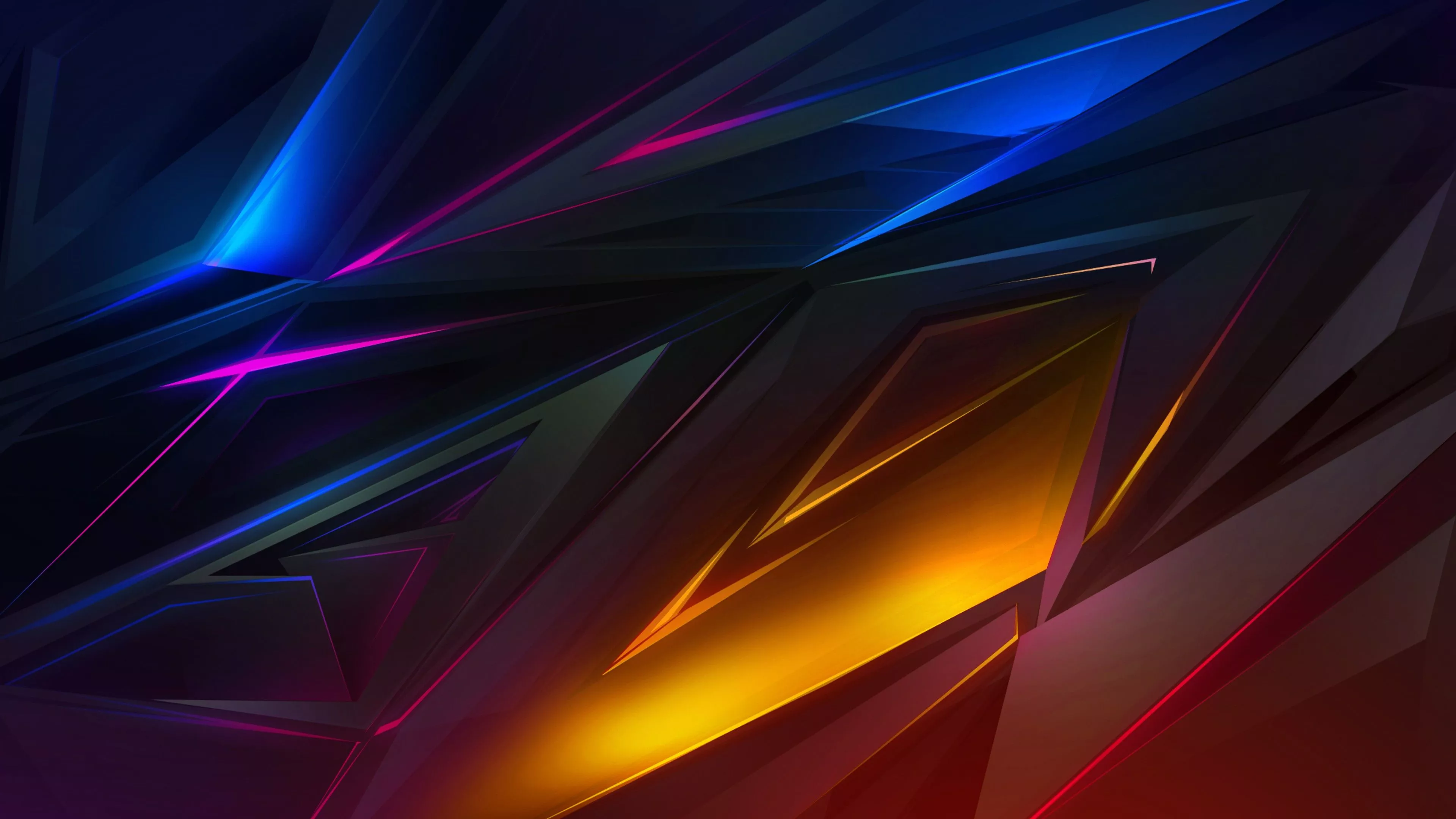Abstract Dark Colorful Digital Art 4K
