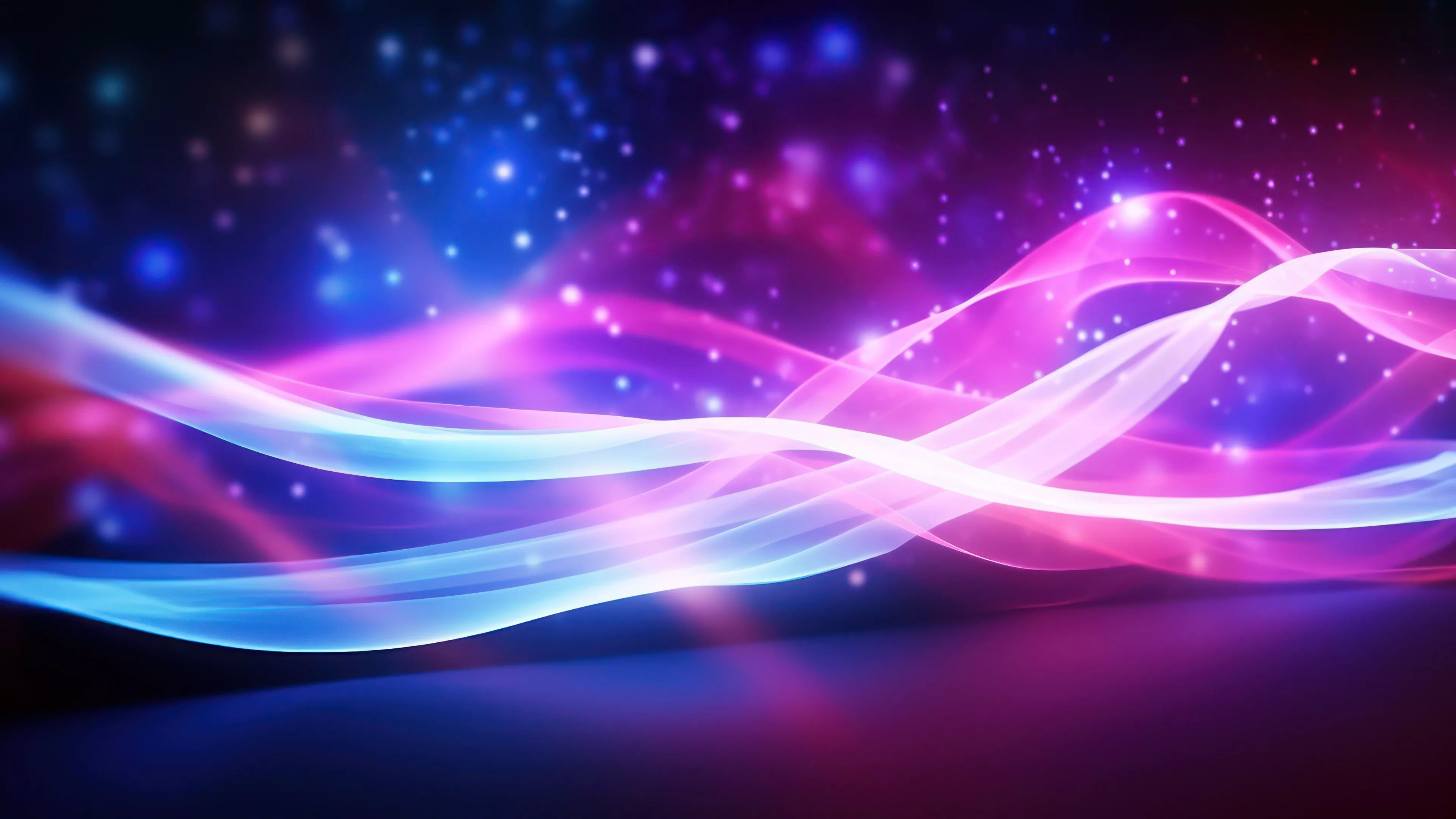 Abstract Pink Blue Layers 4K Wallpaper