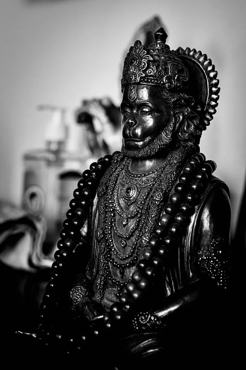 Anjaneya Black And White - & Background