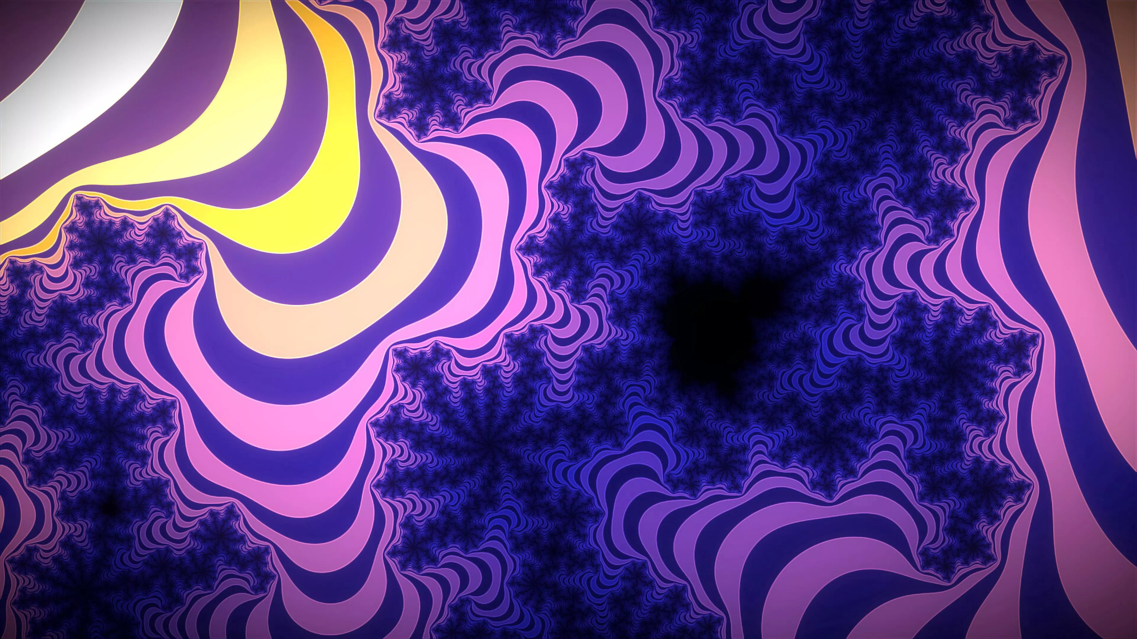 Purple Blue Fractal Abstraction Optical