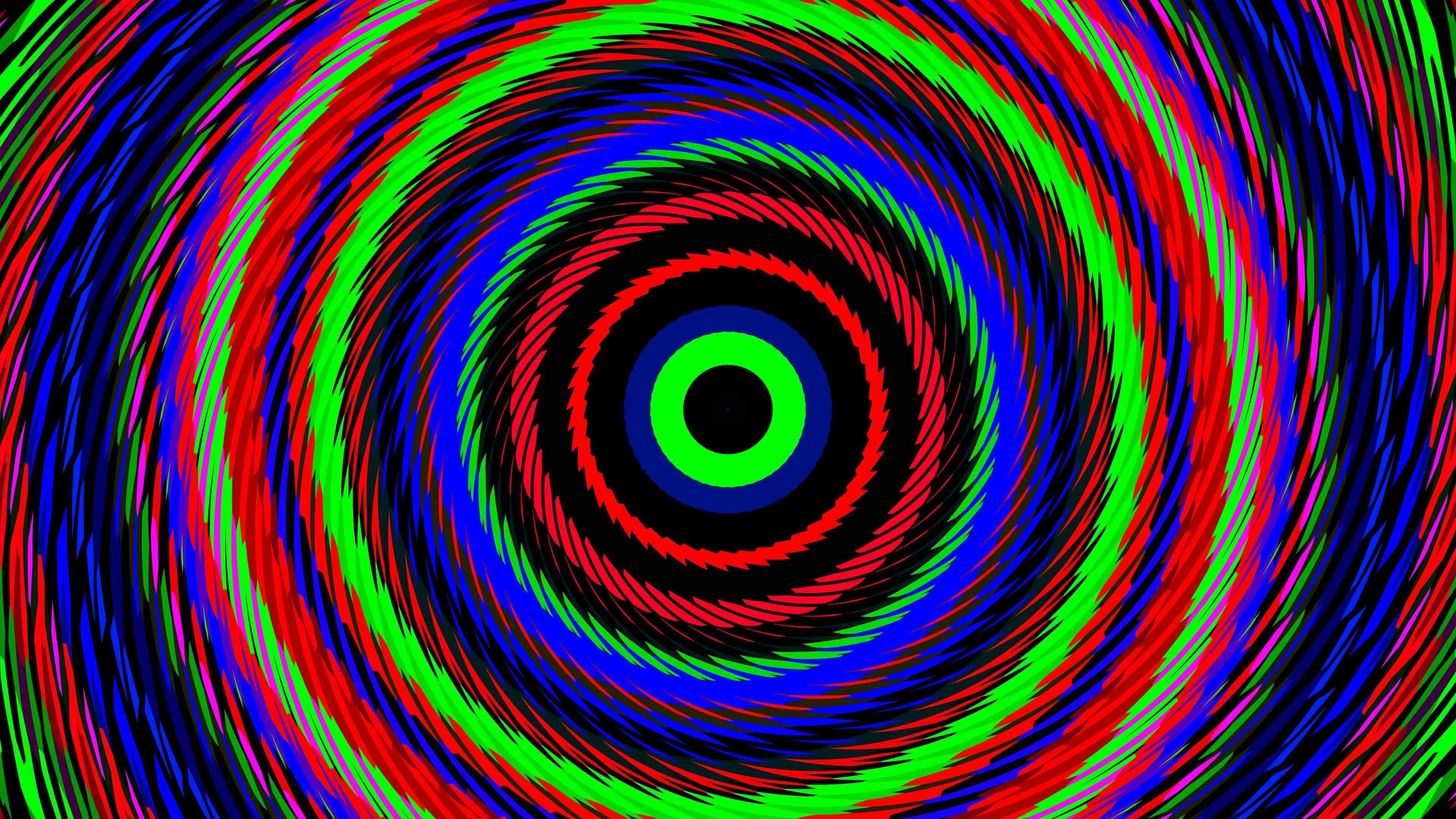 Colorful Circles Optical Illusion