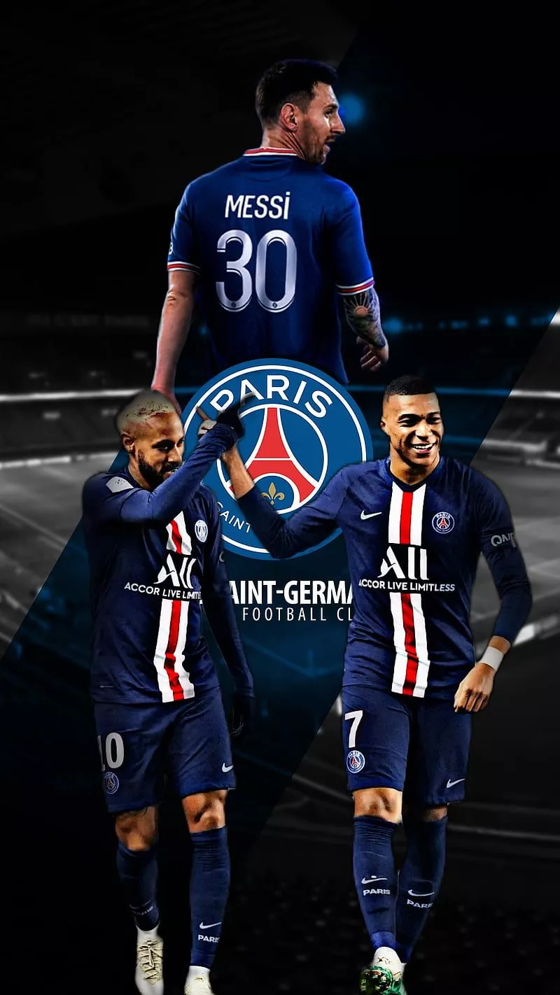 HD neymar messi mbappe wallpaper