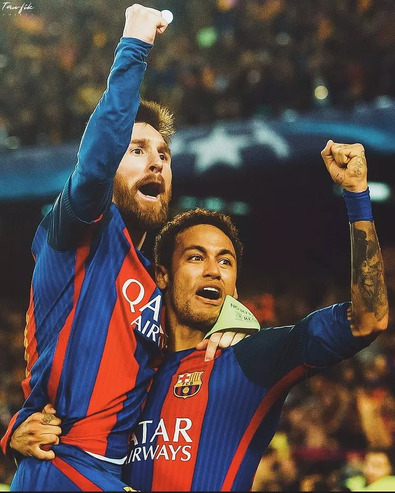 Messi and Neymar JR, barca, camp nou