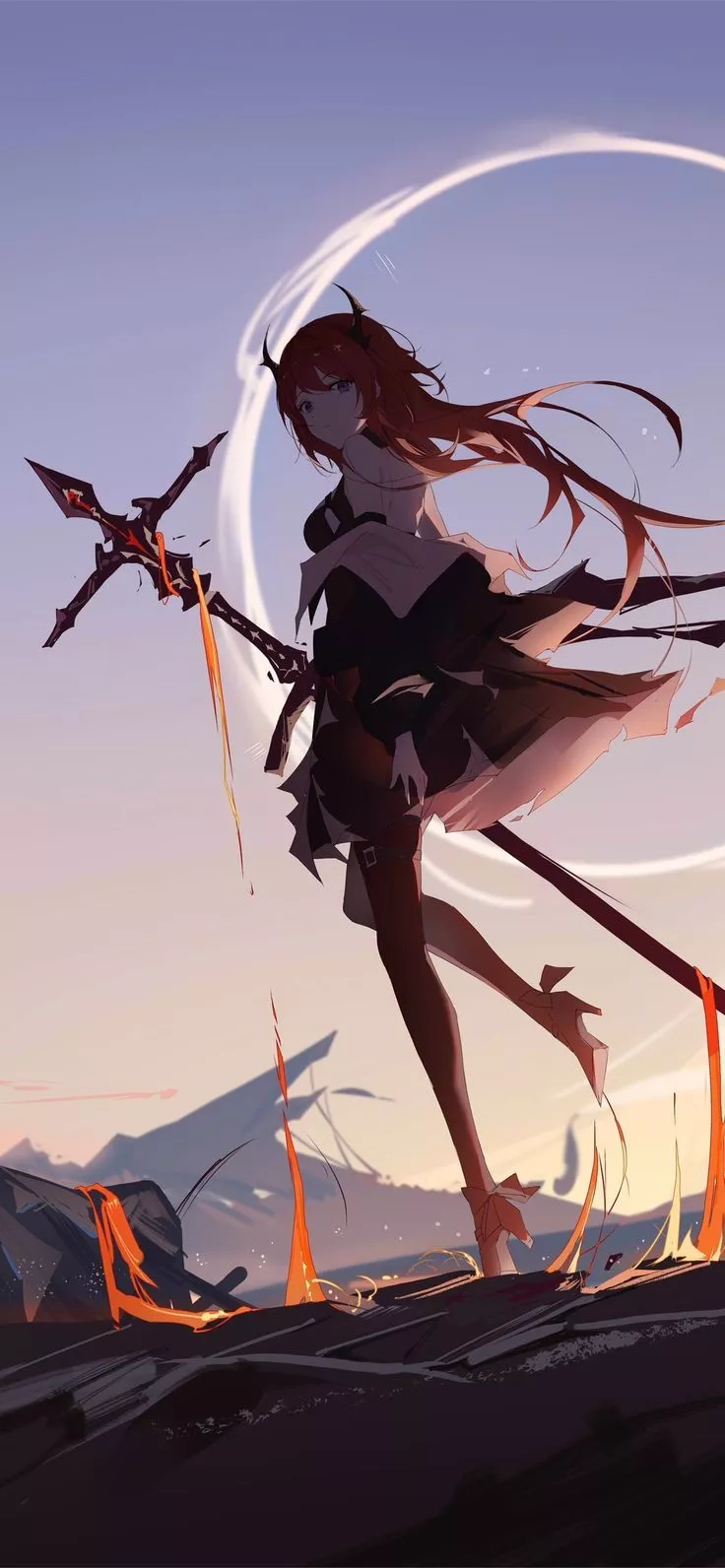 surtr arknights 8k iPhone Wallpaper