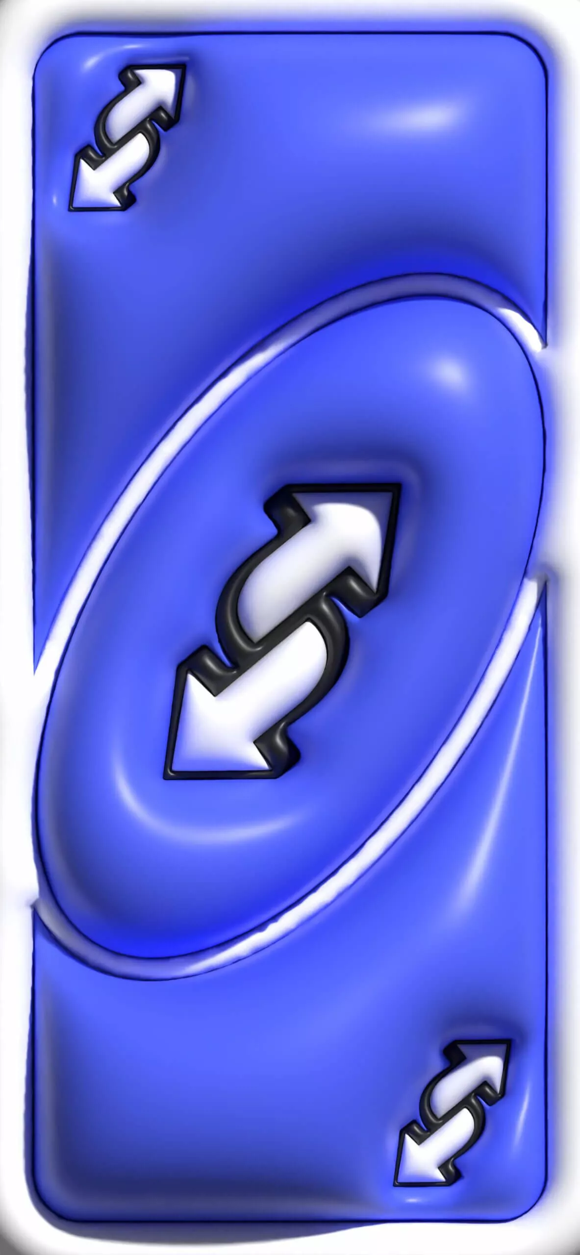 Blue UNO Reverse 3D Wallpaper