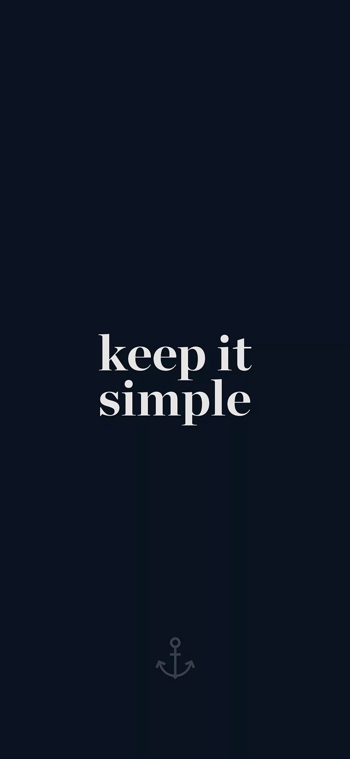 Keep It Simple Word Quote Dark