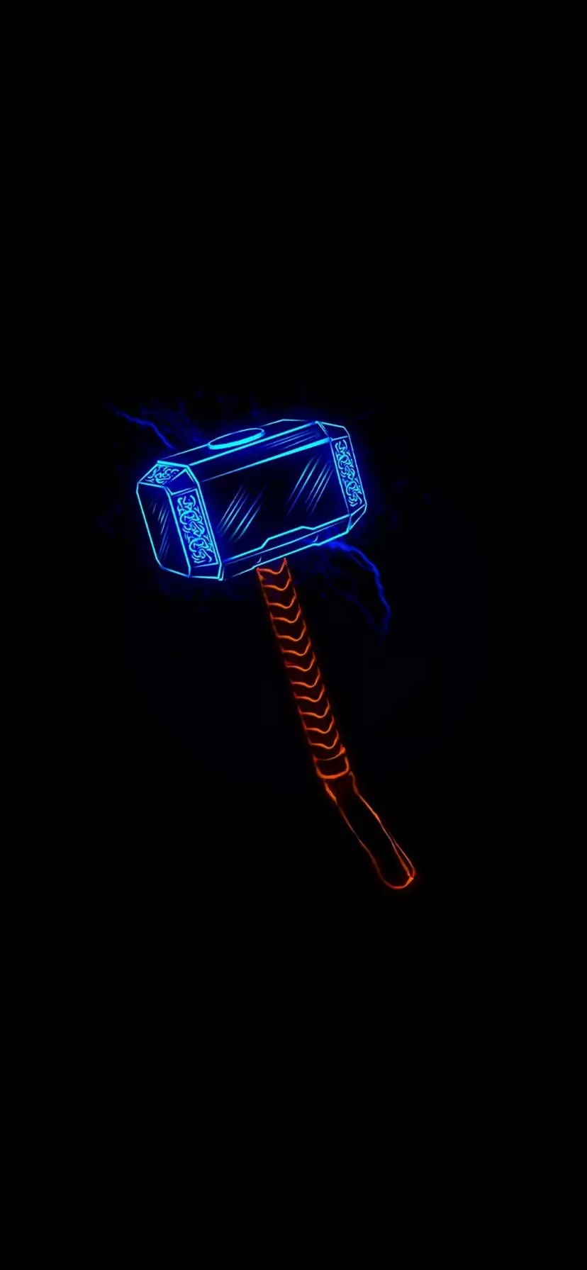 Neon Mjolnir Art Marvel iPhone Xr