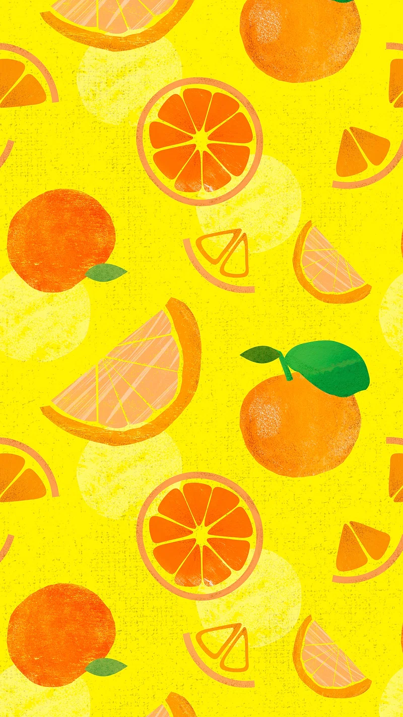 Orange fruit background, kidcore