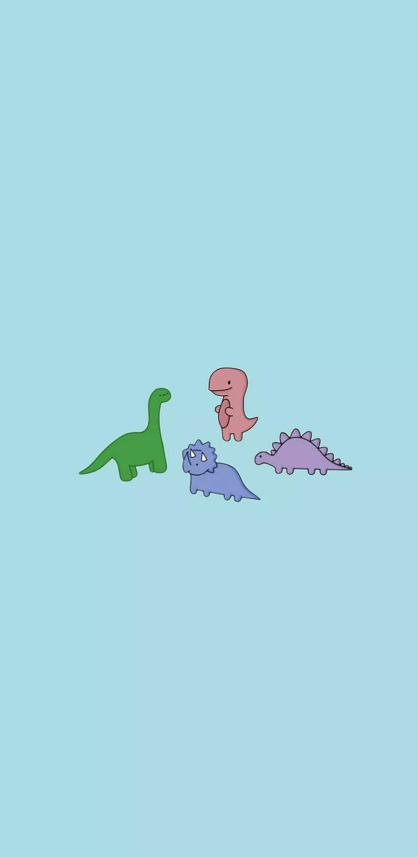 Dino Kawaii iPhone Wallpaper