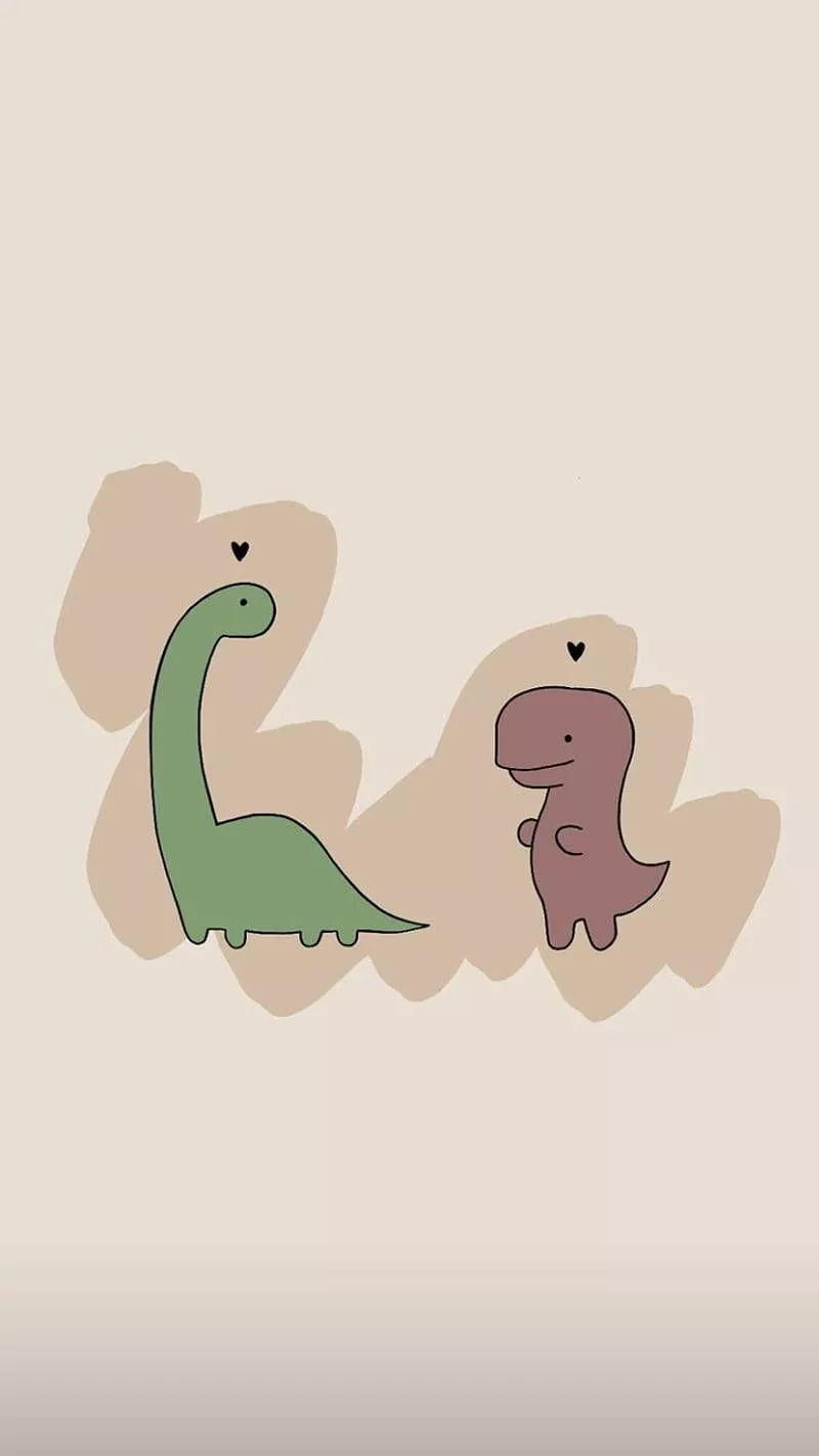 Vibrant Green And Red Dino Kawaii