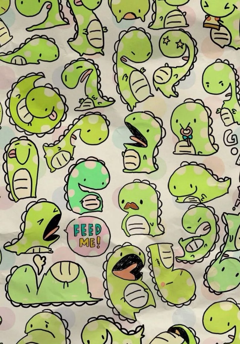 Dinosaur, cute, dino, emoji, HD phone wallpaper