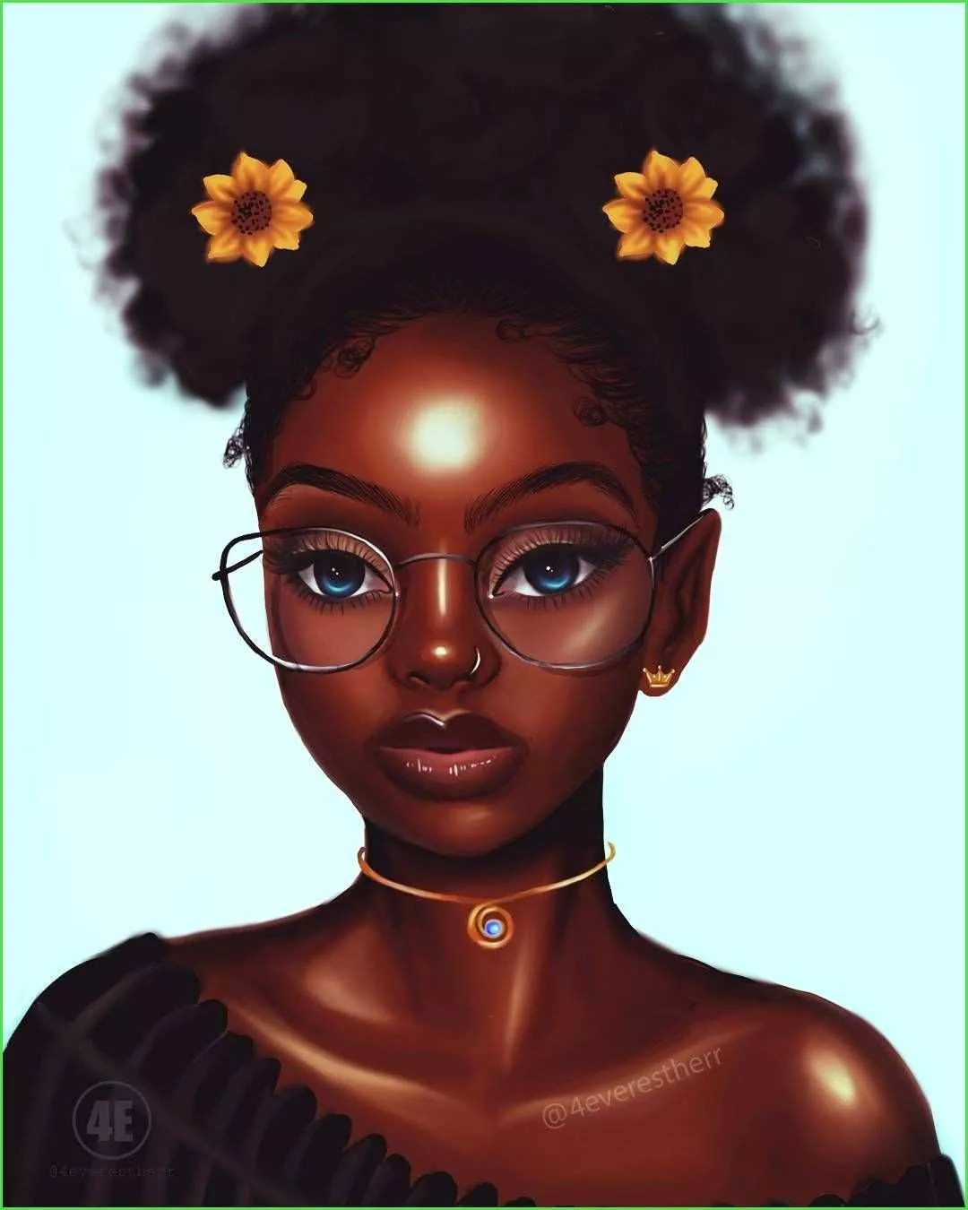 Cute Black Girl Wallpaper