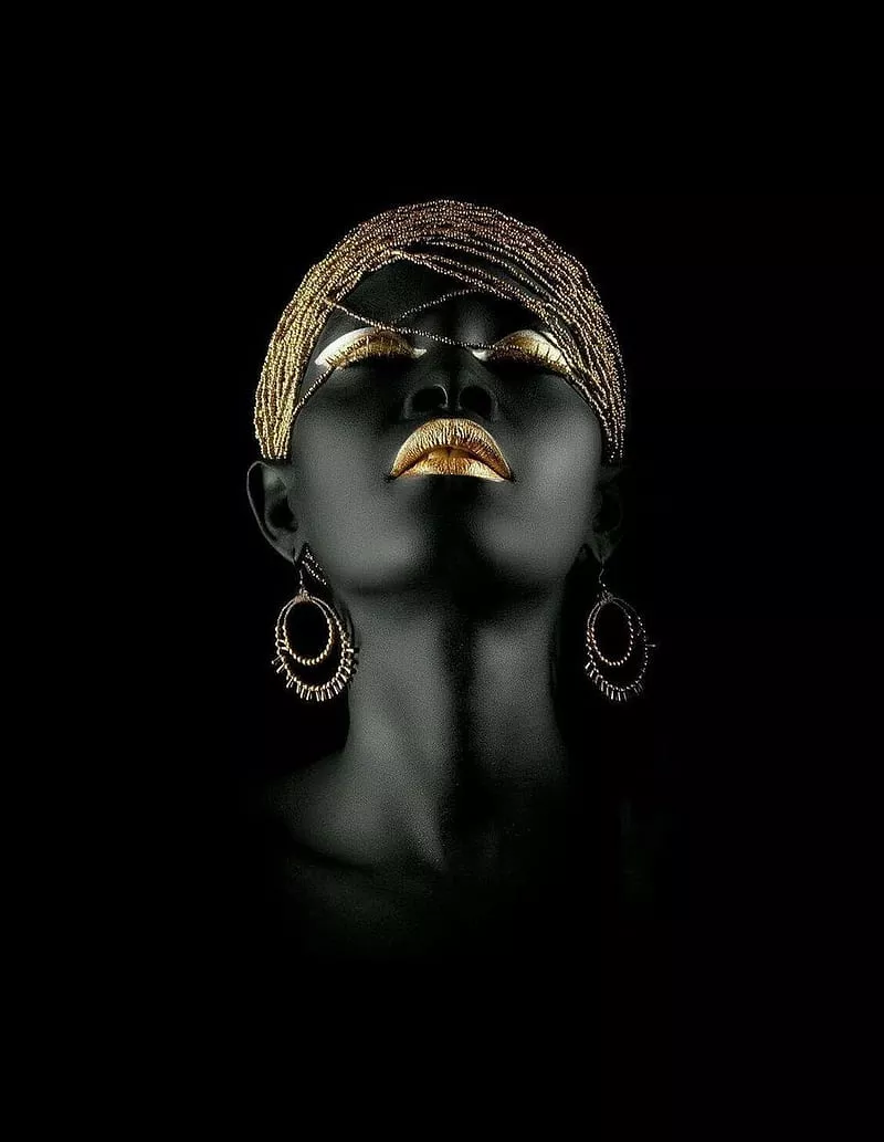 Black Girl, art, best, gold, women, HD
