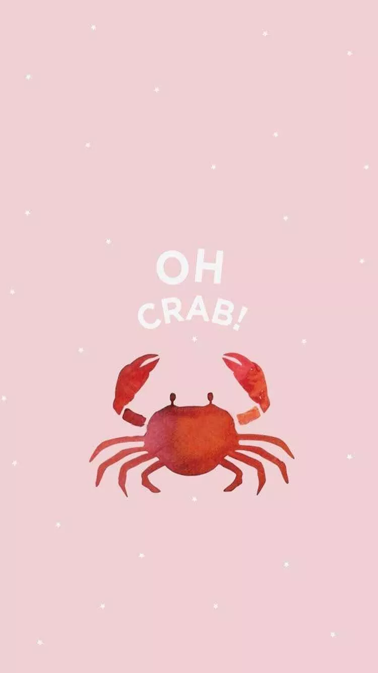 Pink Crab Wallpaper for iPhone and Android