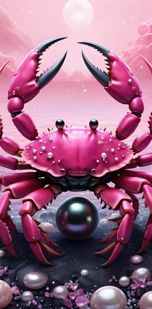 pink crab wallpaper
