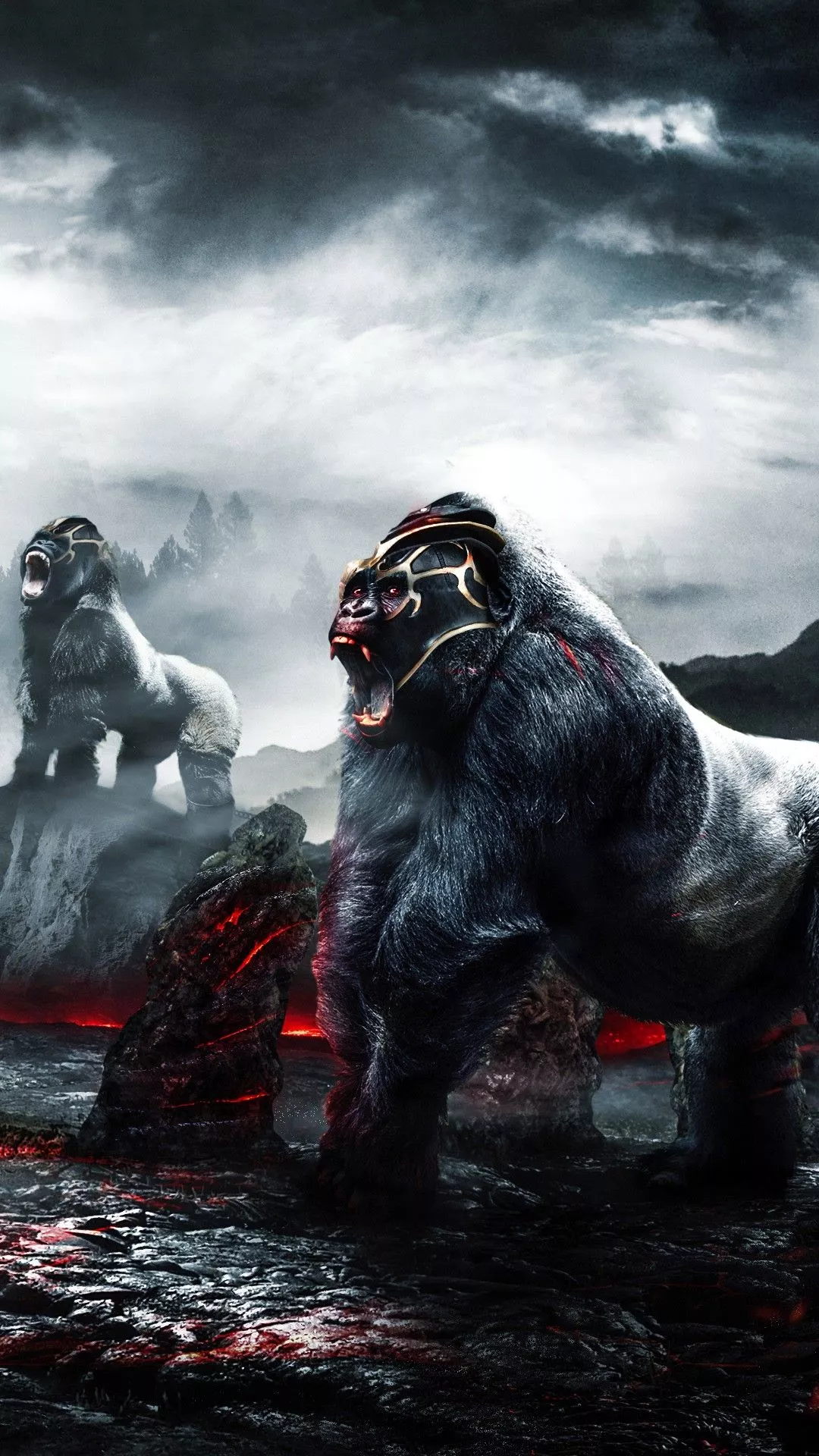 Gorilla Warriors 4K Wallpaper. HD