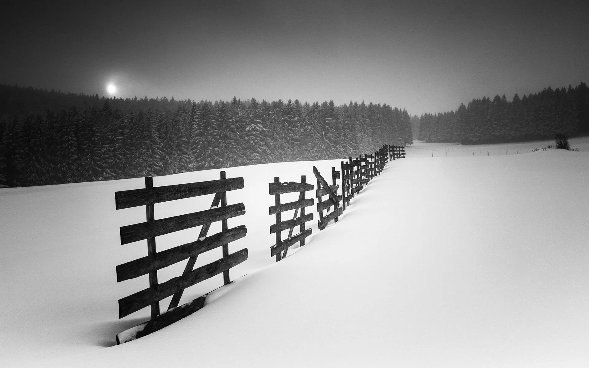 Winter Man Made Fence HD Wallpaper