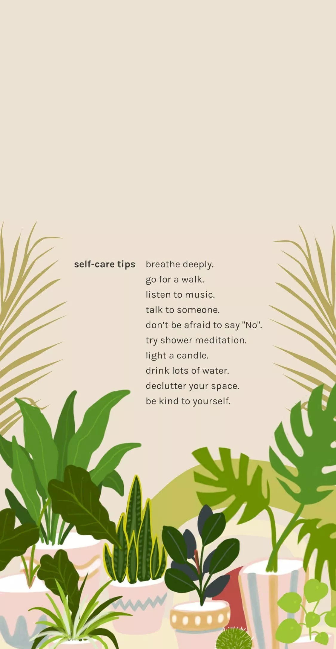 after yourself and enjoy life Wallpaper