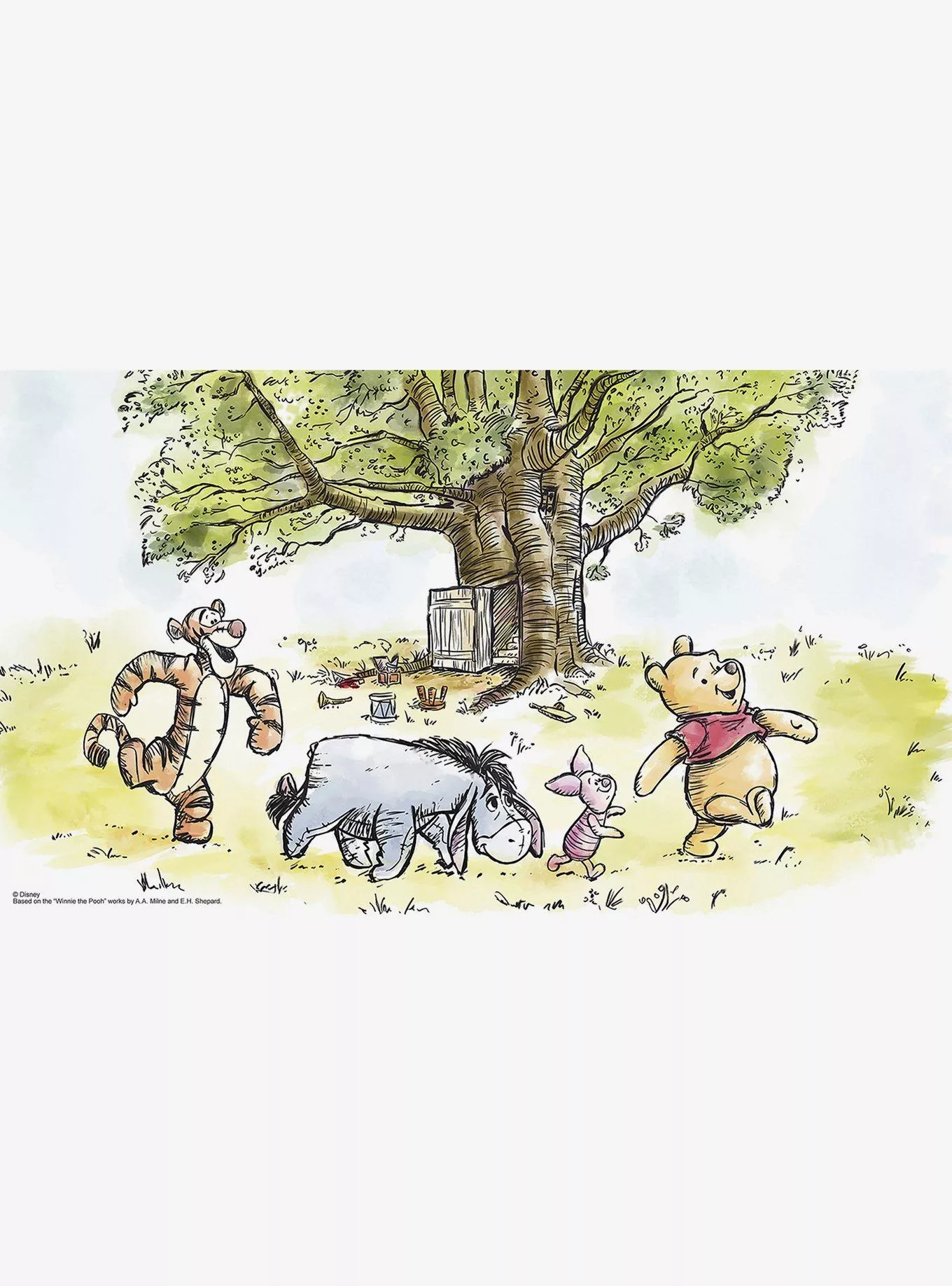 Disney Winnie The Pooh Watercolor Peel