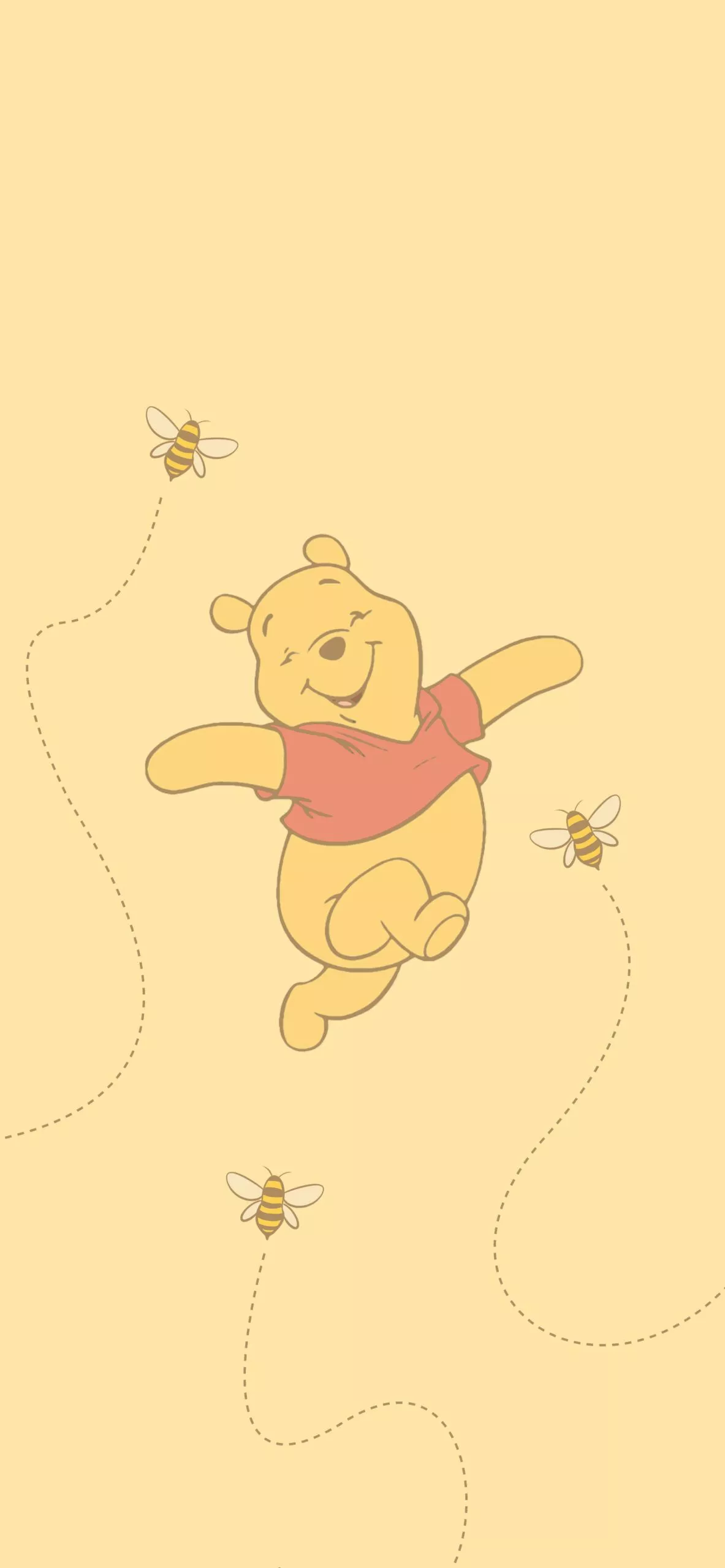 Winnie the Pooh Yellow Wallpaper