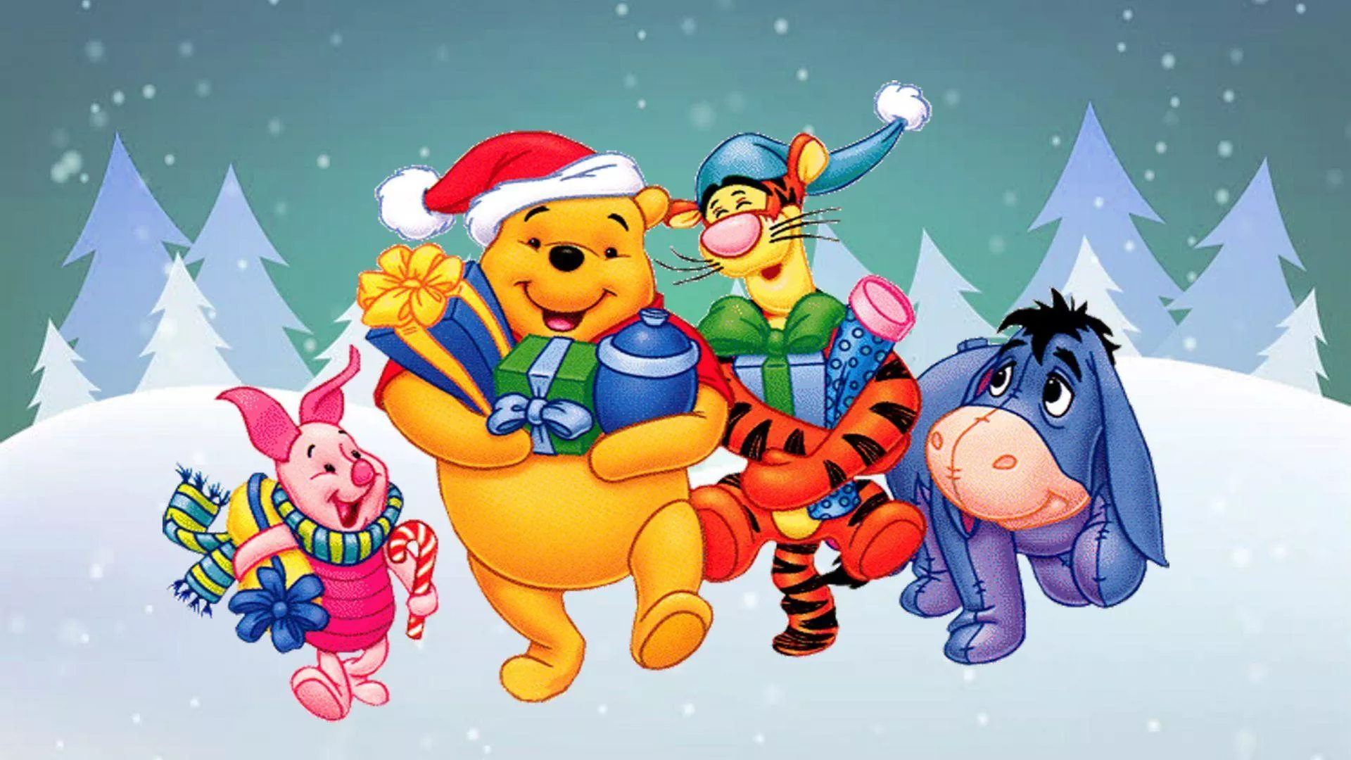 Winnie The Pooh Christmas Wallpaper