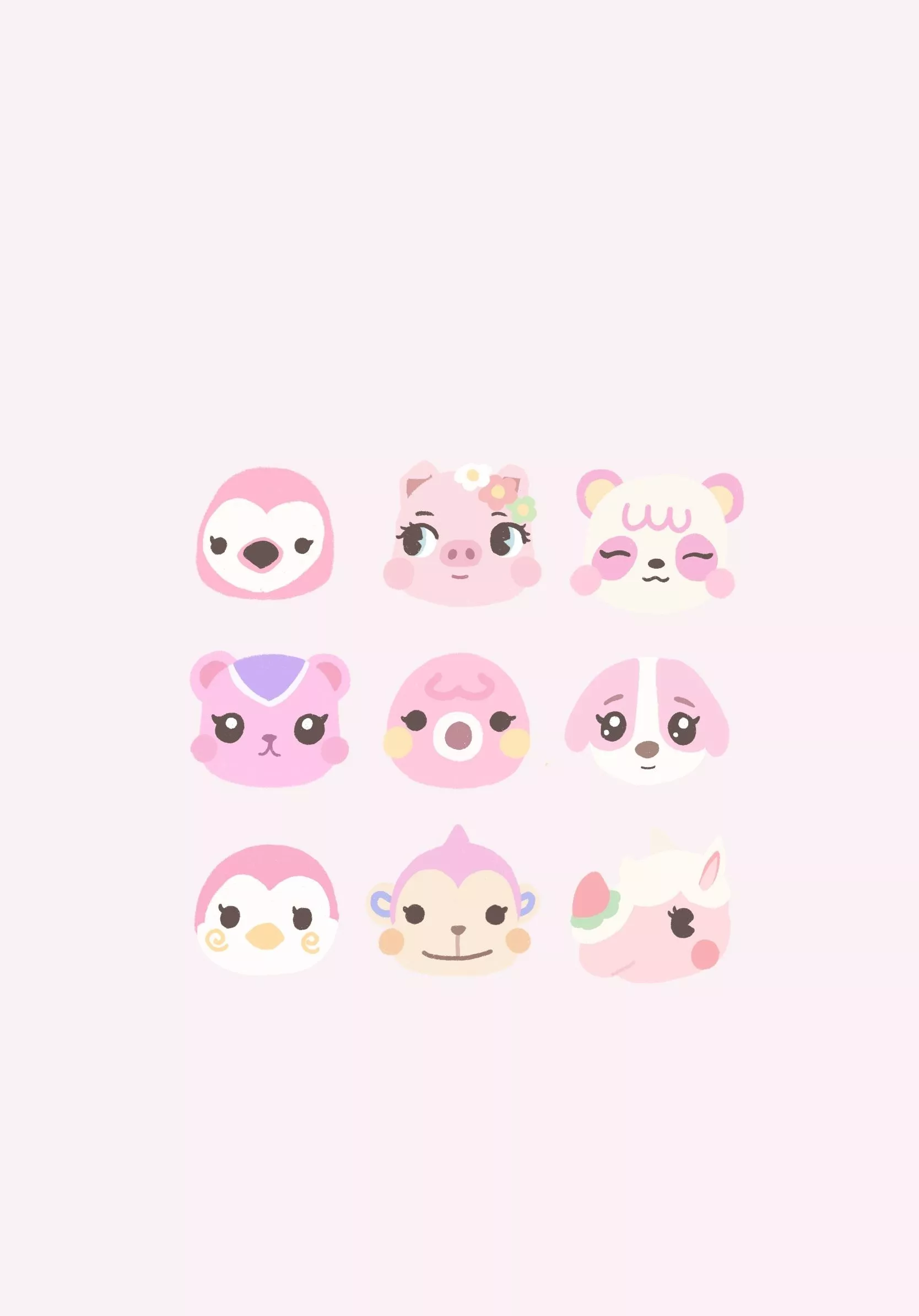 Pink Villagers iPhone Wallpaper