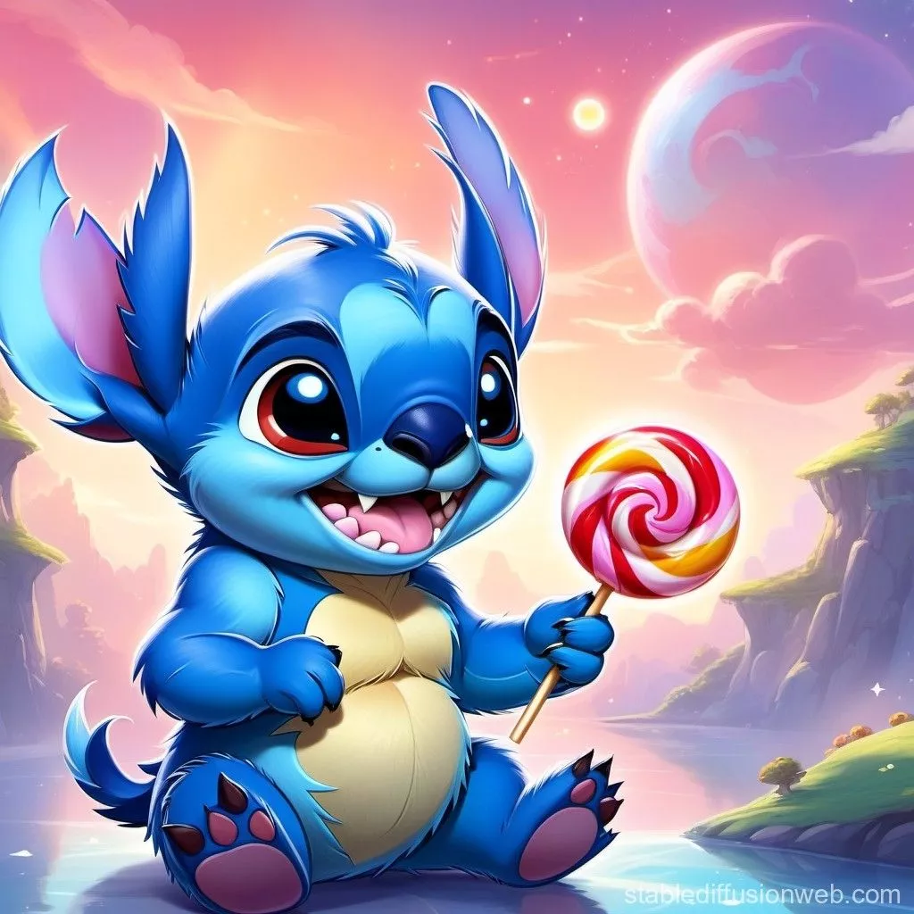 create an image of disney stitch having