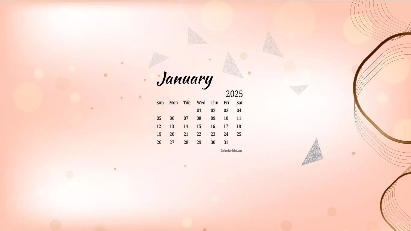 January 2025 Desktop Wallpaper Calendar