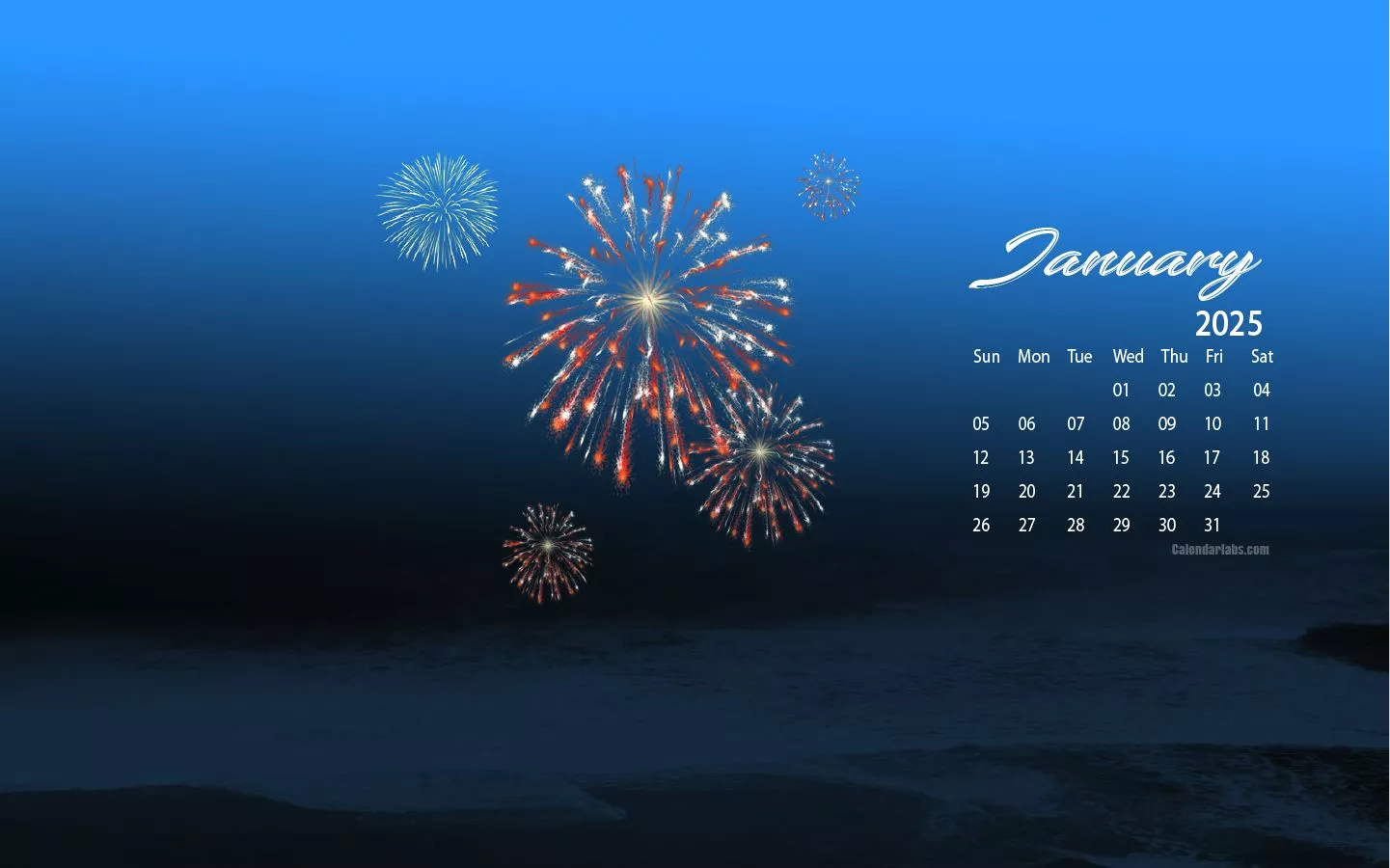 January 2025 Desktop Wallpaper Calendar