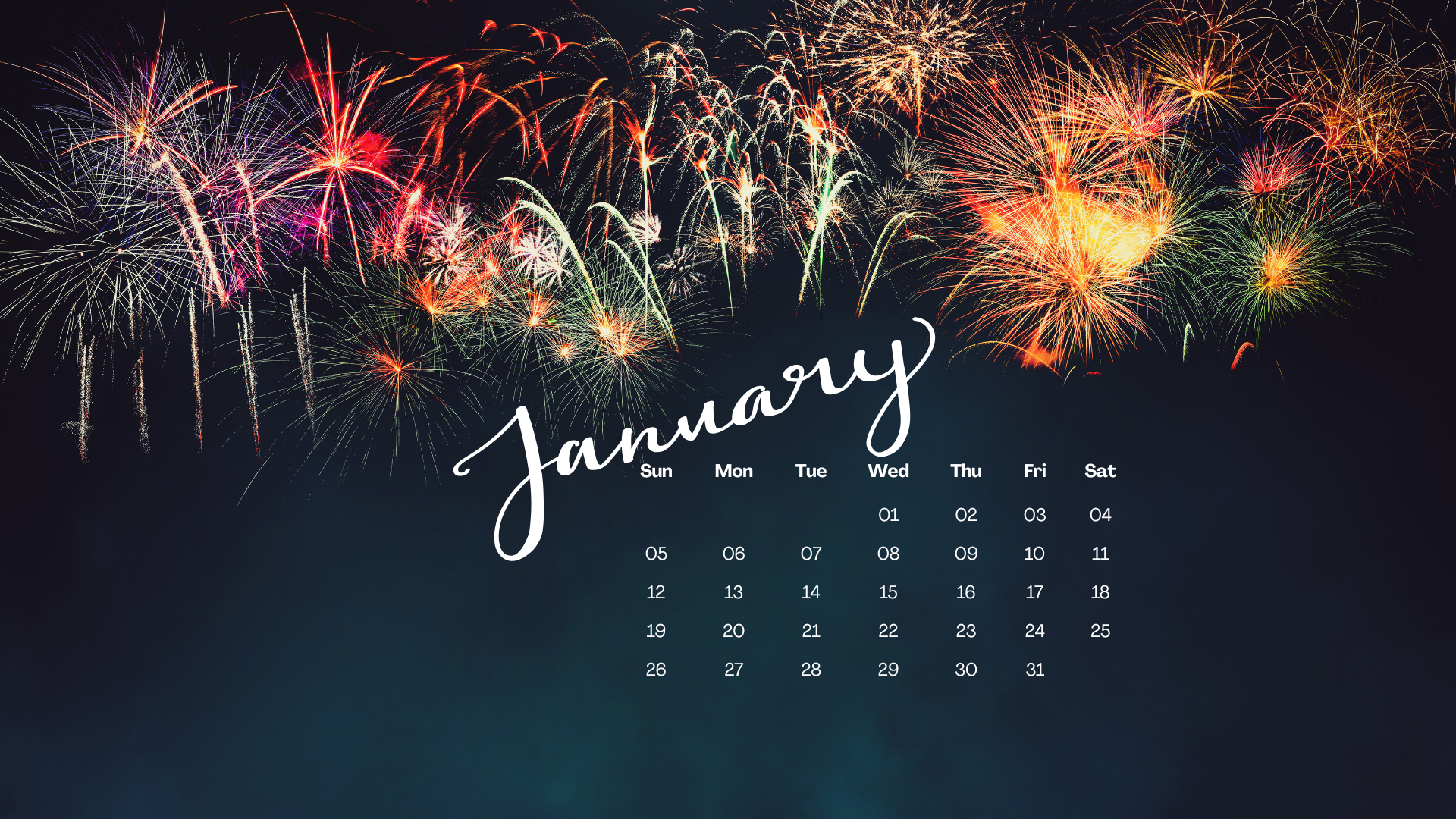 FREE JANUARY 2025 DESKTOP CALENDAR