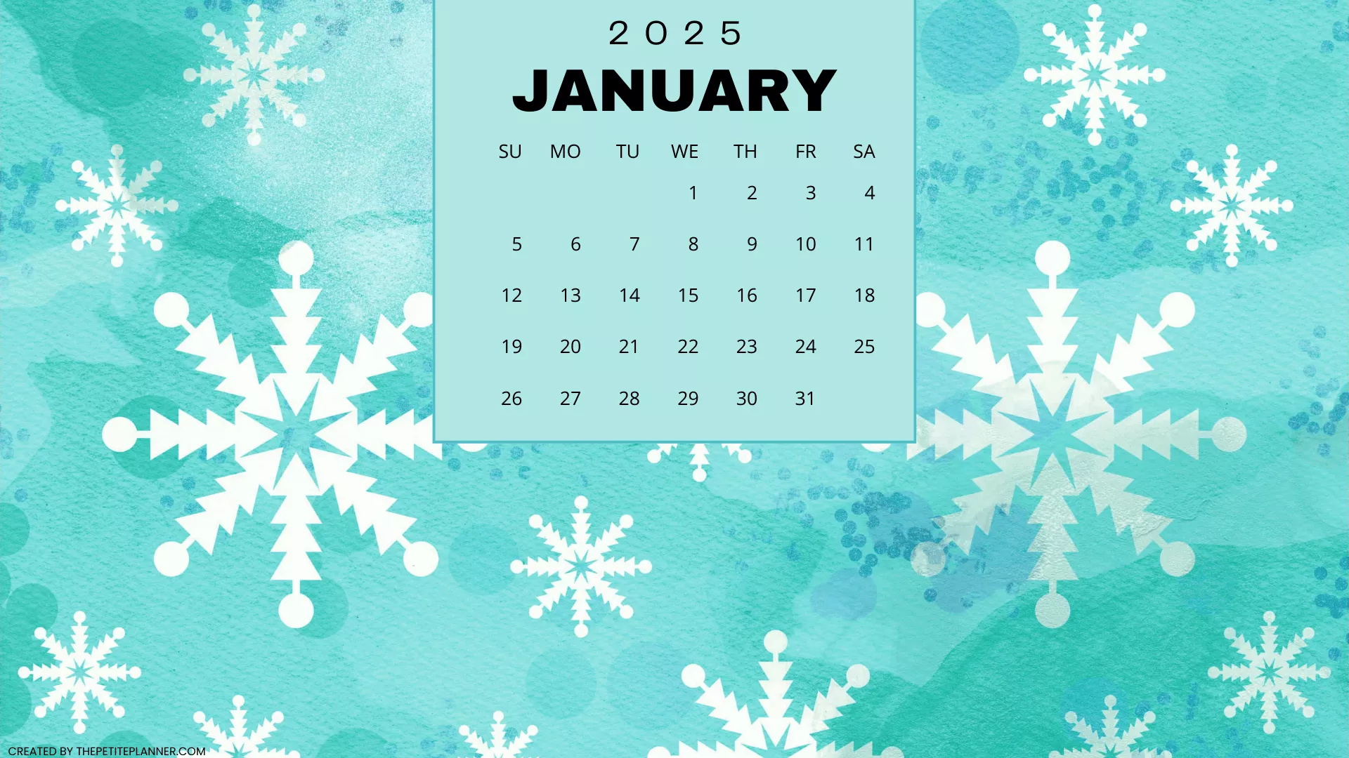 January Desktop Wallpaper for 2025!