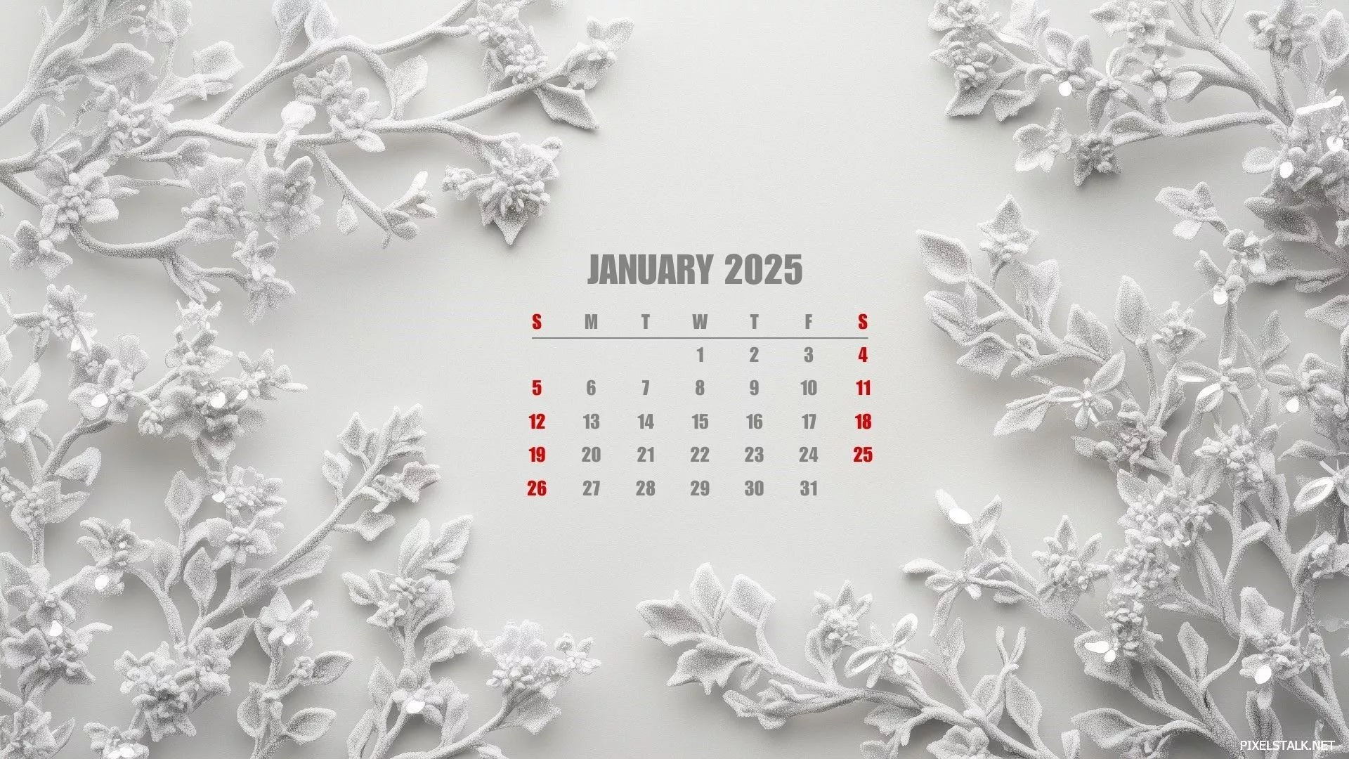2025 January Calendar Desktop