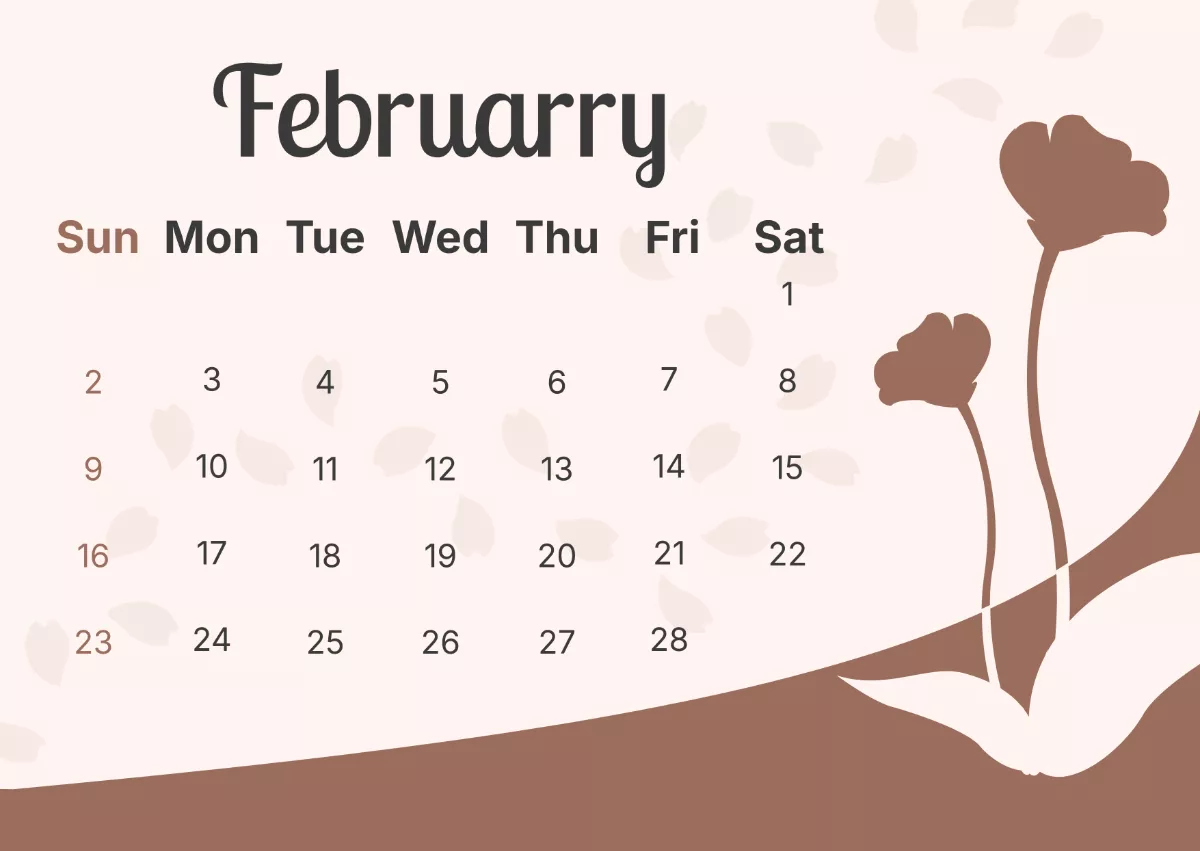 Free Printable February 2025 Calendar