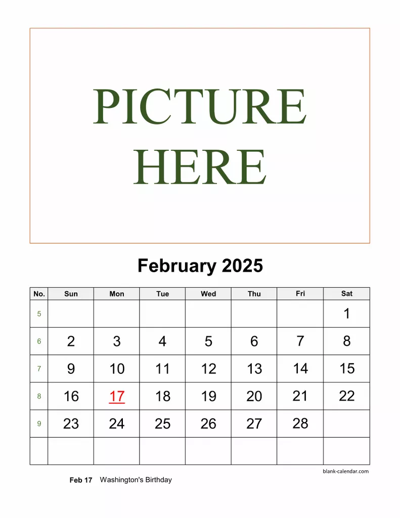 Free Download Printable February 2025
