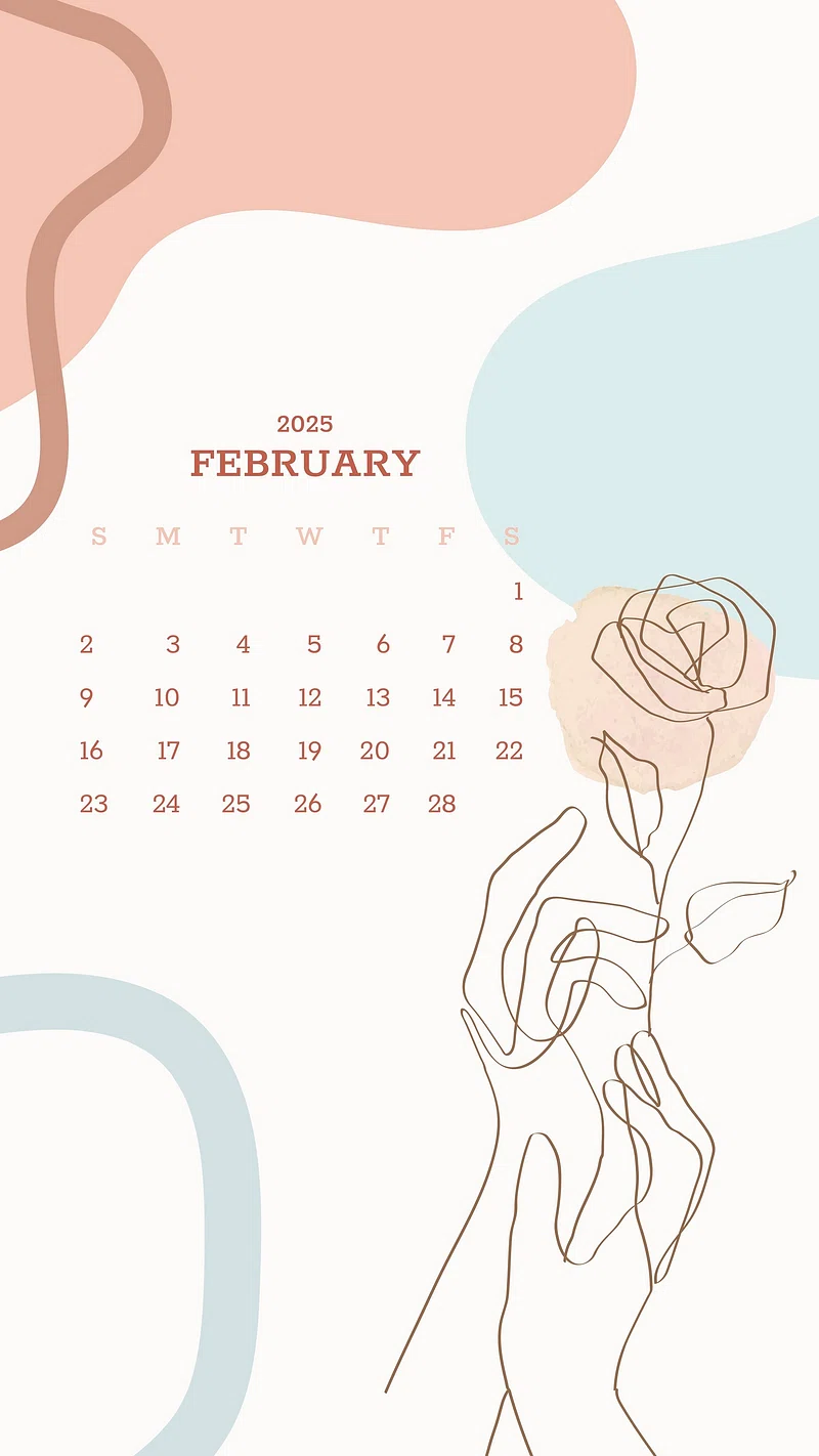 February 2022 Calendar Wallpaper Image