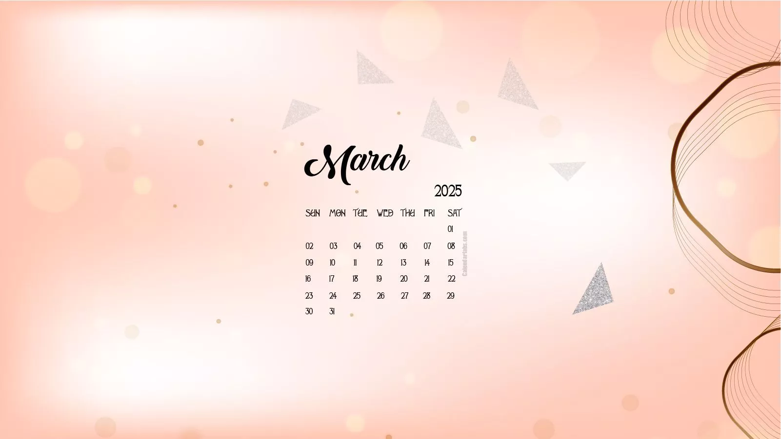 March 2025 Desktop Wallpaper Calendar
