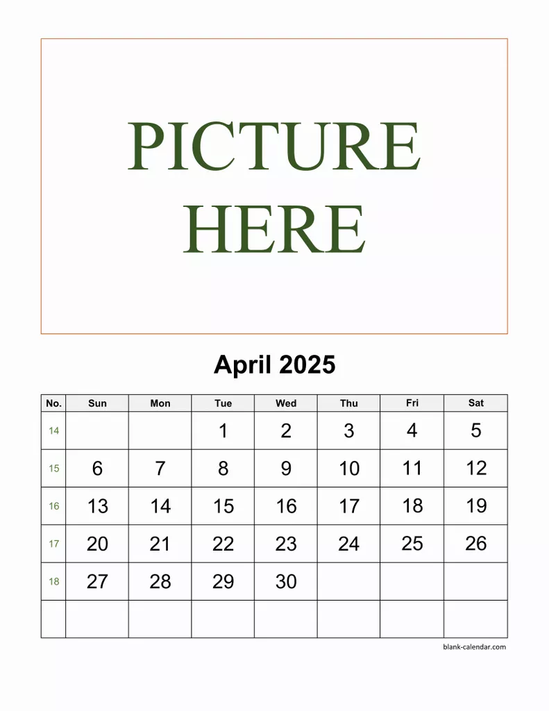 Free Download Printable April 2025