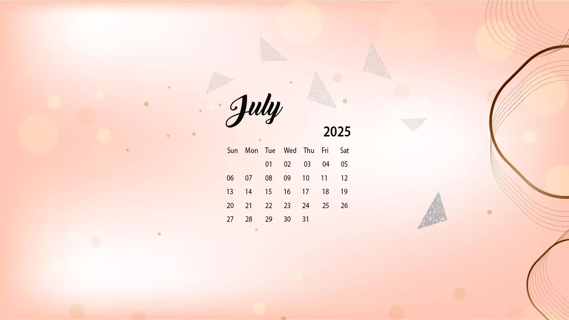 July 2025 Desktop Wallpaper Calendar