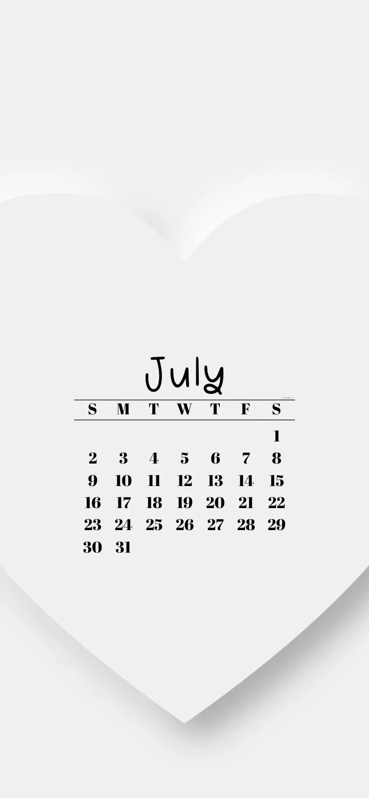 July 2025 Calendar Wallpapers Wallpaper Cave