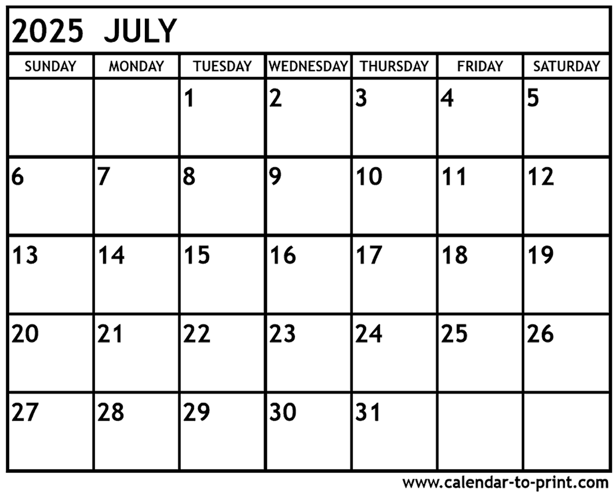 July 2025 Calendar Wallpapers Wallpaper Cave