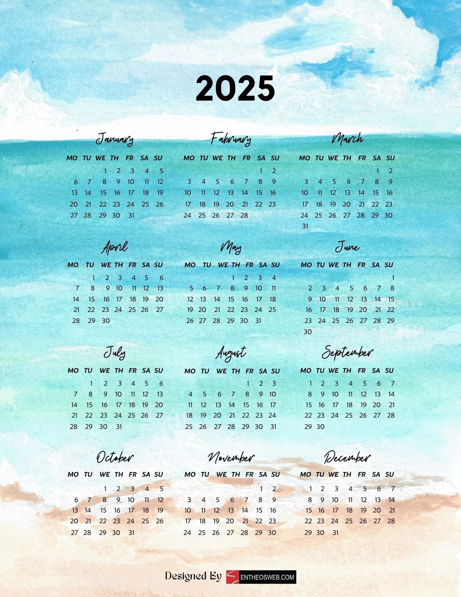 2025 PDF Calendars