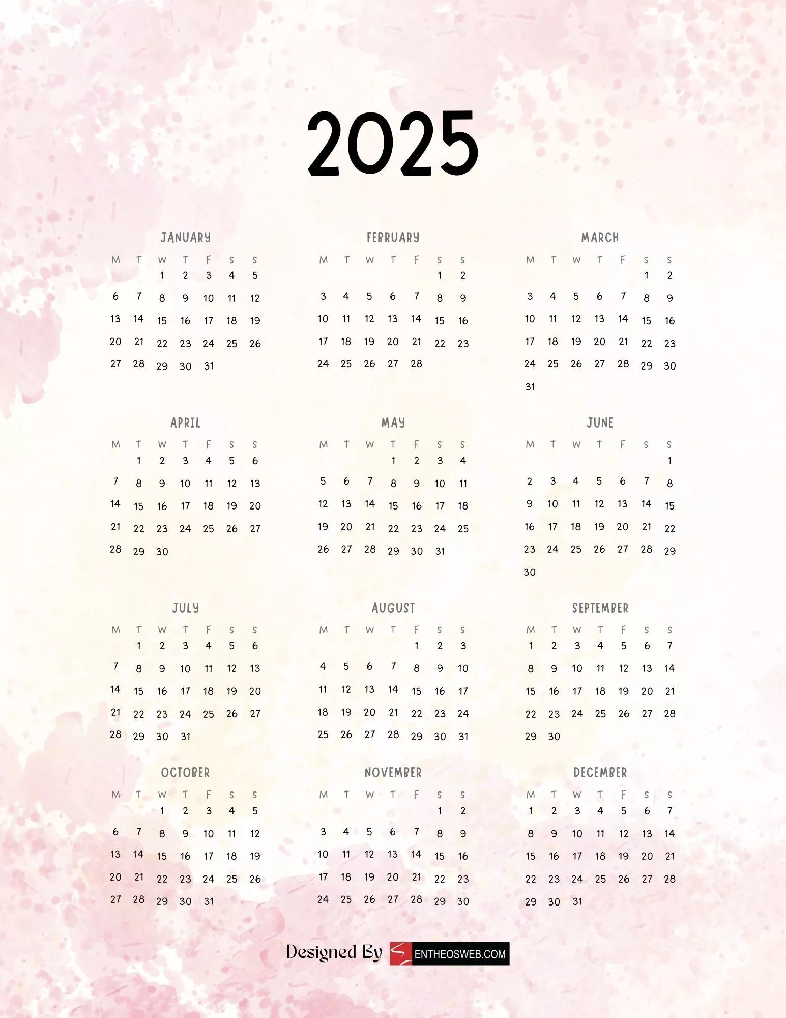2025 PDF Calendars