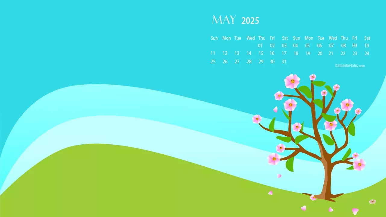 May 2025 Desktop Wallpaper Calendar